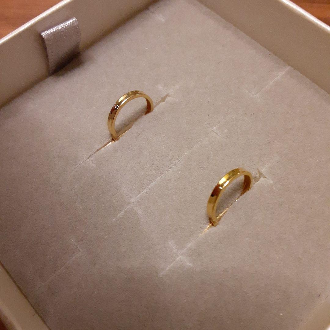 TSUTSUMI 18Kゴールド　フープピアス