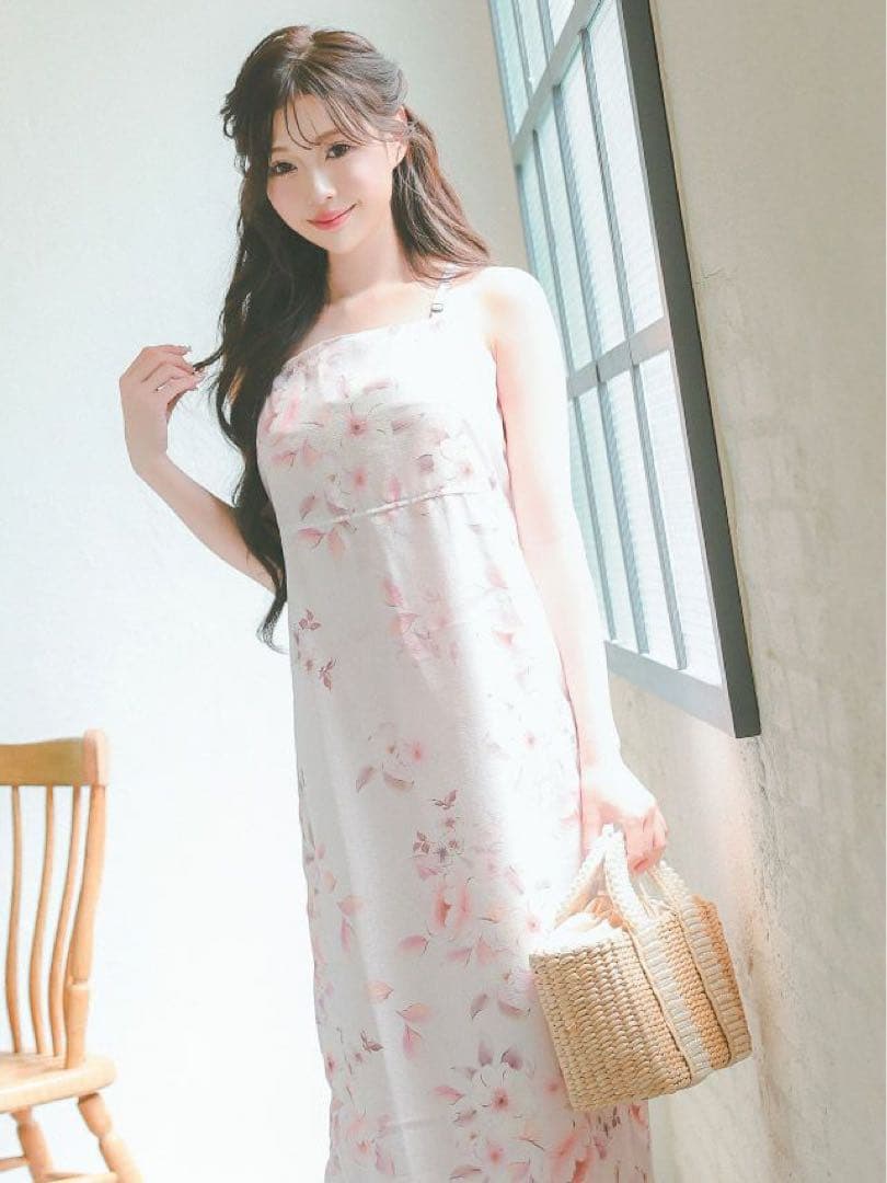 パウダーピンク ニュアンスフラワー 簡単 一人で着れる 3点セット