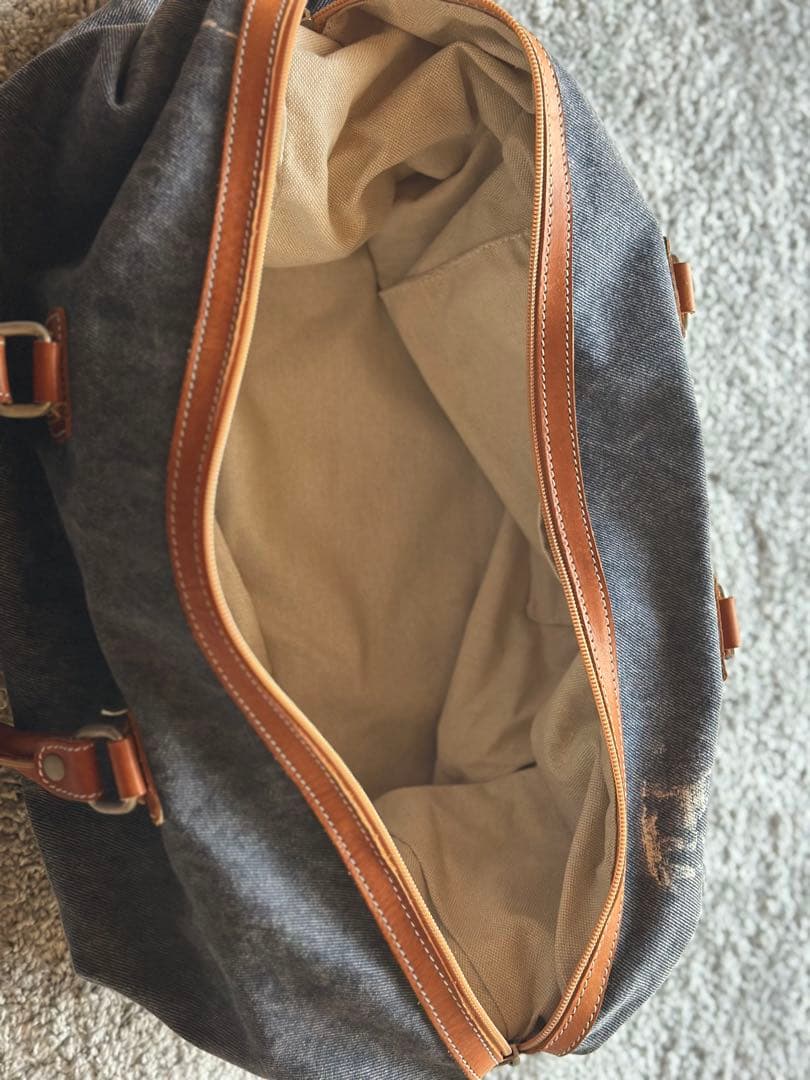 zoyデニムレザーボストンバッグ