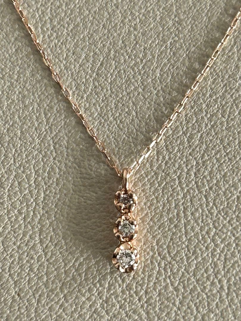 K10 PG ダイヤモンド　0.04ct ネックレス