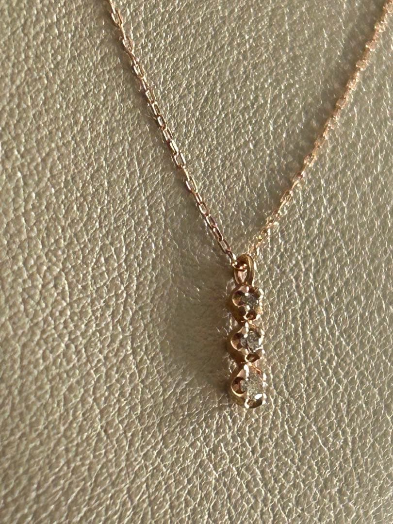 K10 PG ダイヤモンド　0.04ct ネックレス