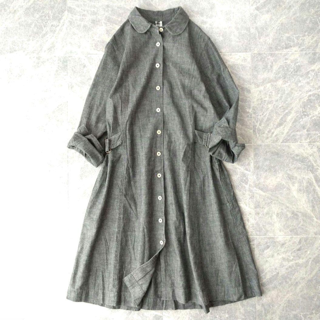 591 hina様 MHL. シャンブレー シャツ ワンピース グレー