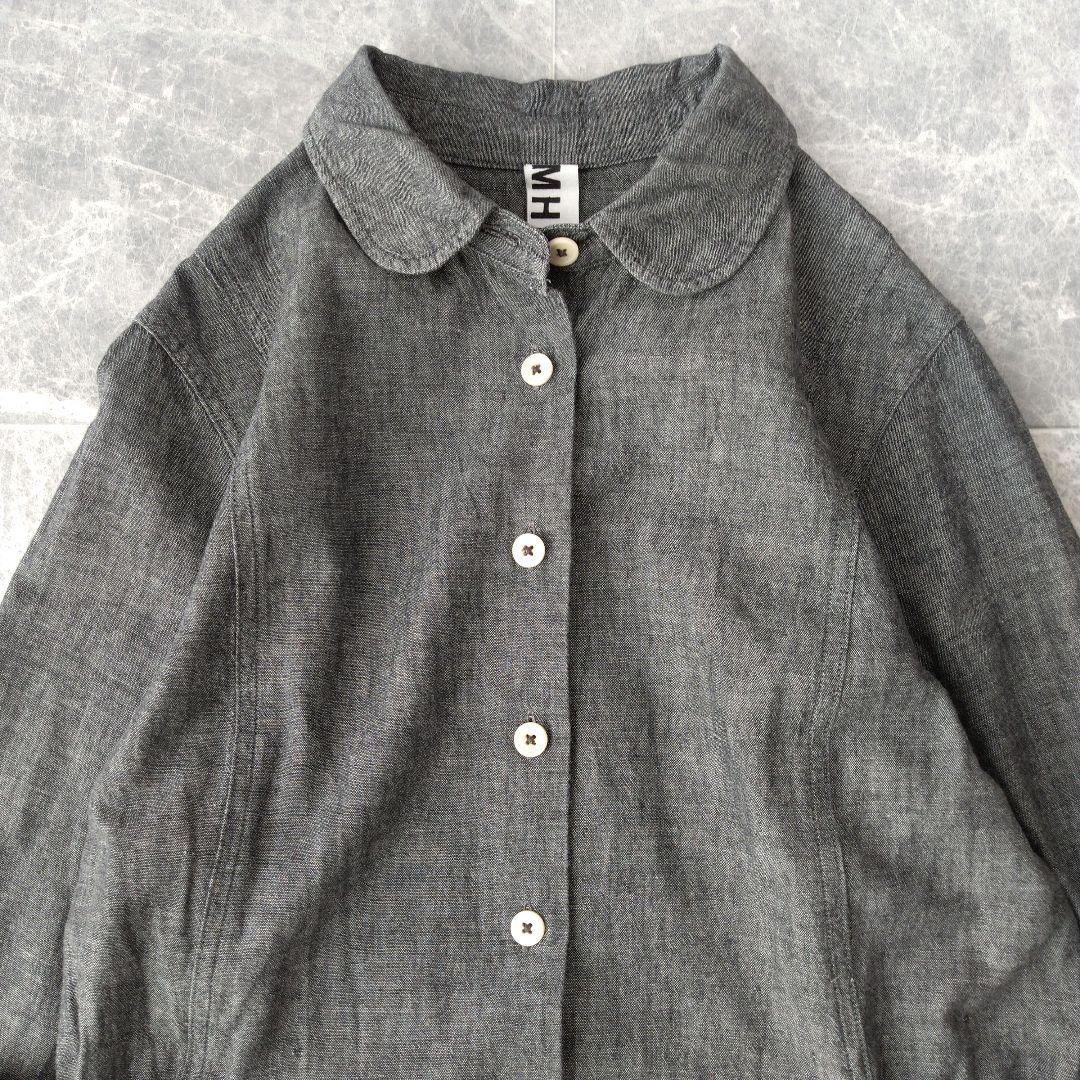 591 hina様 MHL. シャンブレー シャツ ワンピース グレー