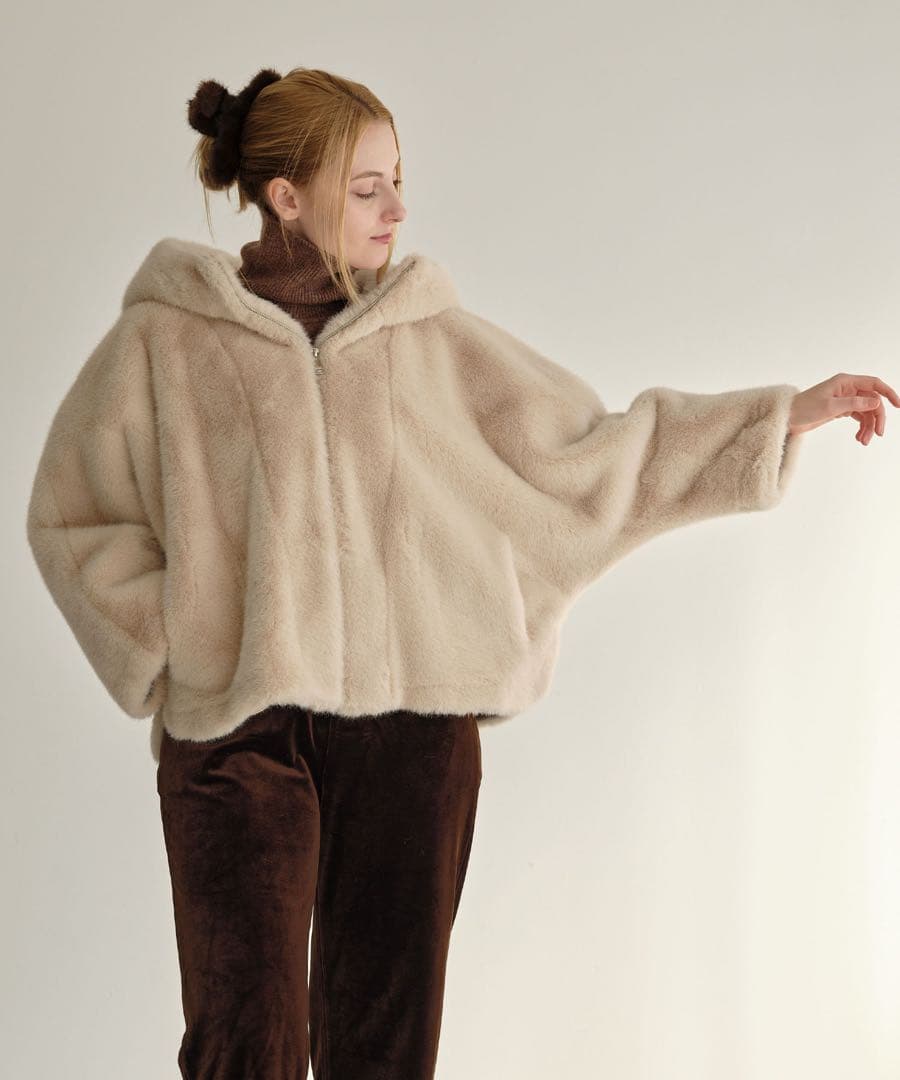 新品 完売カラー ザッカボックス ふわふわファーコート エコファーコート