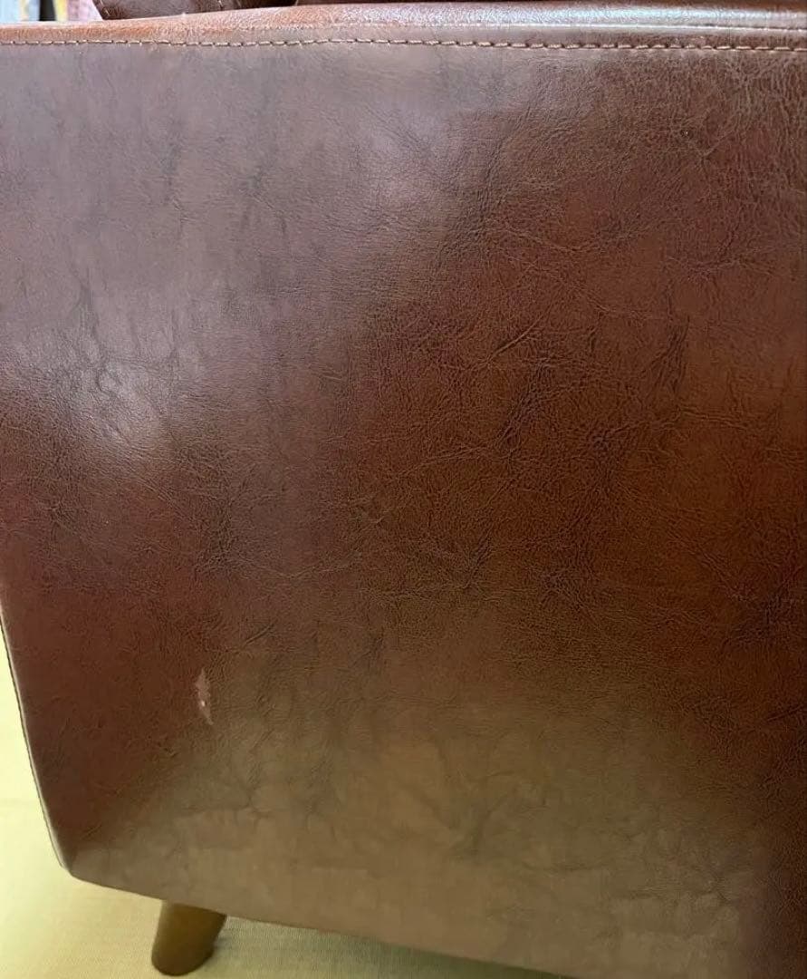 【ささき】ヴィンテージレザー風ソファ ポケットコイルソファー　2人掛け