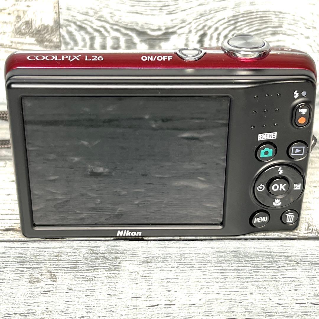 【美品】Nikon ニコン デジタルカメラ COOLPIX L26 レッド