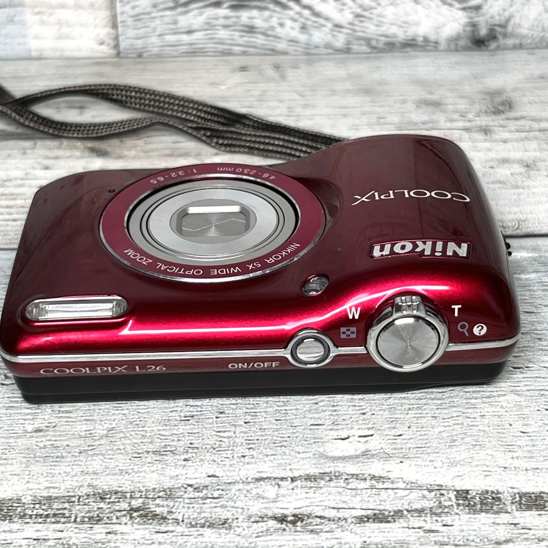 【美品】Nikon ニコン デジタルカメラ COOLPIX L26 レッド