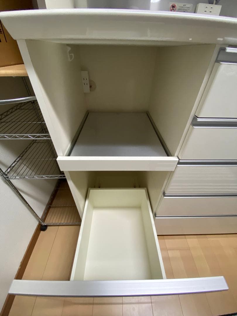 パモウナ キッチンボード カップボード 食器棚 幅120 キッチン収納