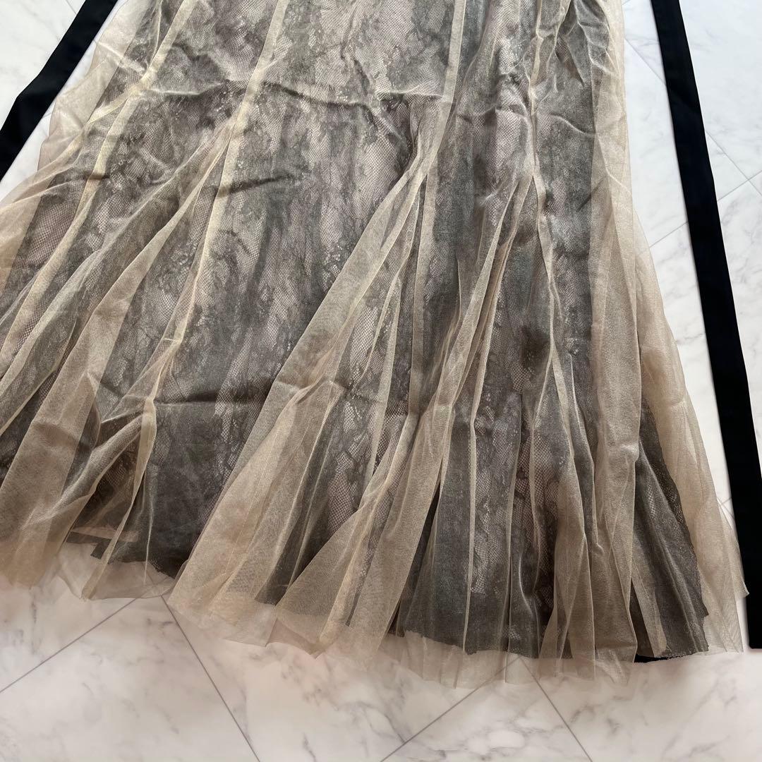 niana ニアナ　チュールレイヤードレースキャミワンピドレス　オケージョン　M