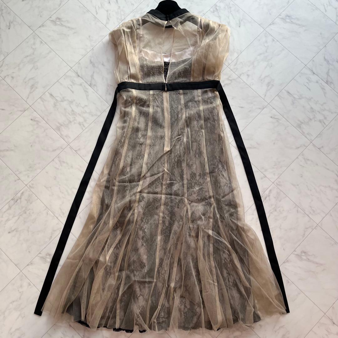 niana ニアナ　チュールレイヤードレースキャミワンピドレス　オケージョン　M