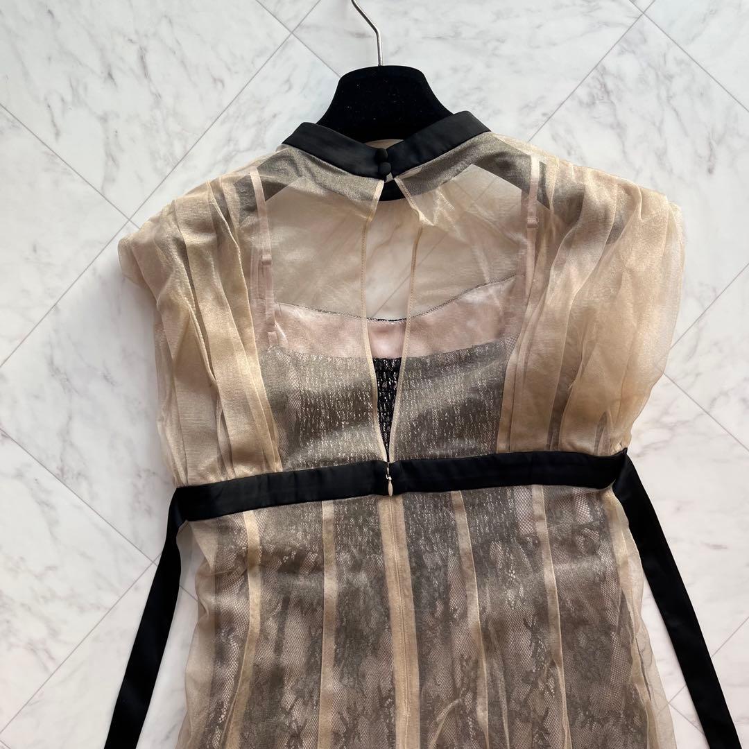 niana ニアナ　チュールレイヤードレースキャミワンピドレス　オケージョン　M