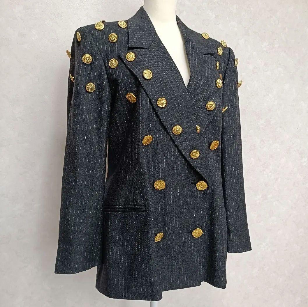 ESCADA エスカーダ ヴィンテージ テーラードジャケット 金ボタン 38 M