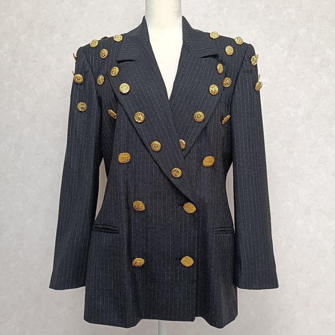 ESCADA エスカーダ ヴィンテージ テーラードジャケット 金ボタン 38 M