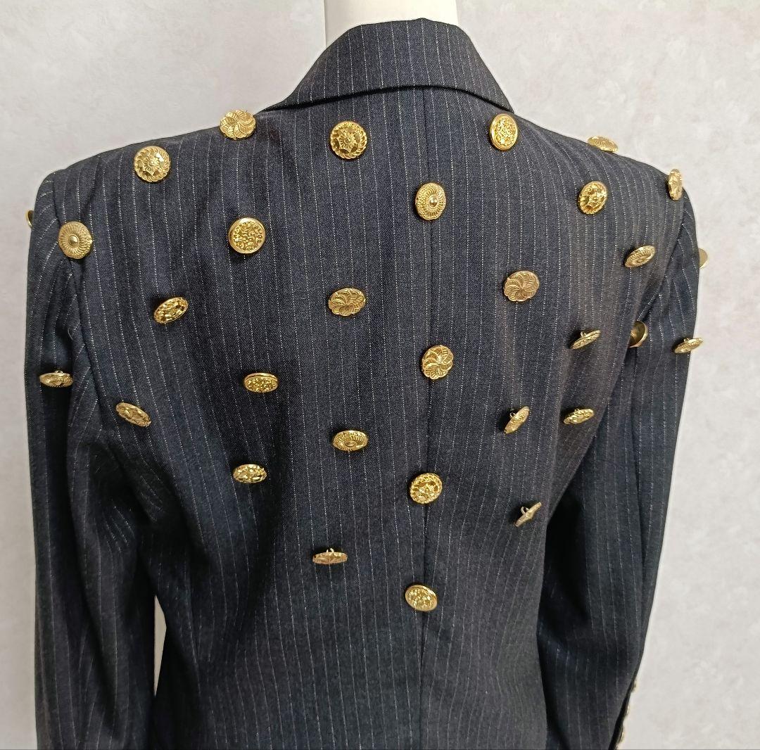 ESCADA エスカーダ ヴィンテージ テーラードジャケット 金ボタン 38 M