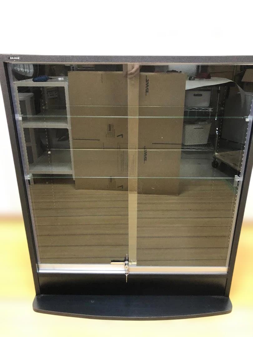送料無料 JAJAN　コレクション ガラスショーケース 鍵付き 黒 251106