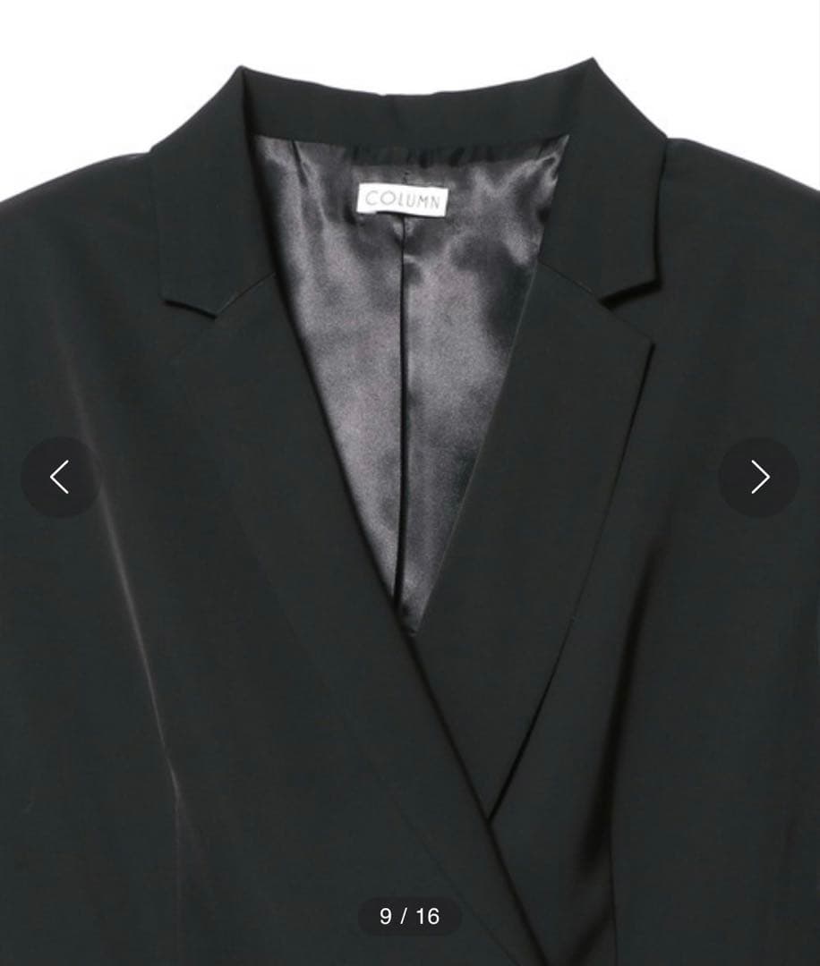 【滝沢眞規子さん着用】COLUMN テーラードカシュクールジャケット 【38】