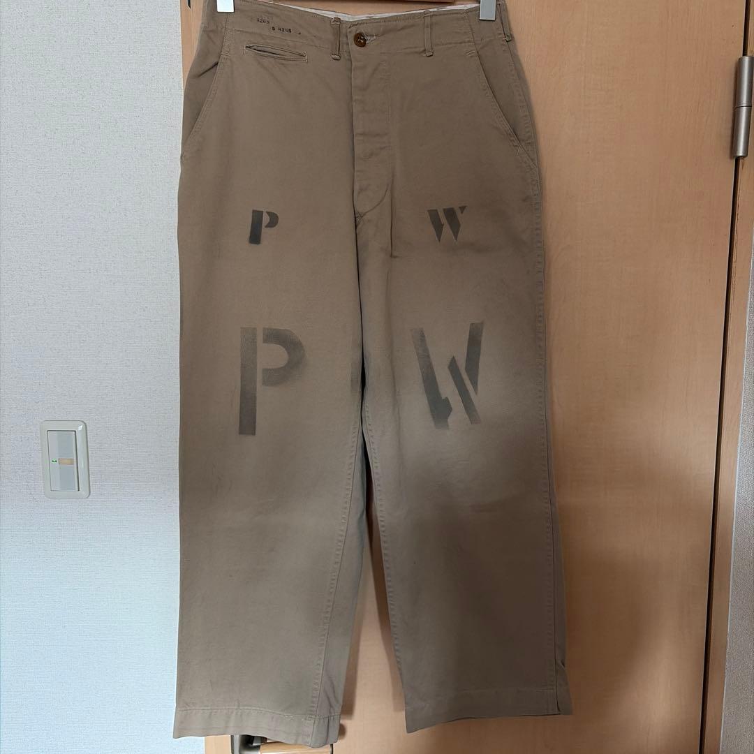 ヤ*ン様 40s US.ARMY チノパン pwステンシル アーミーチノ 50s