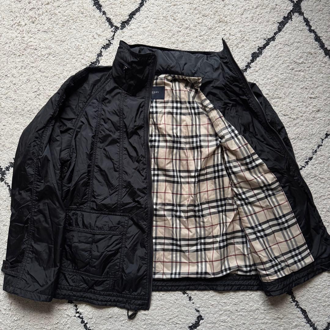 美品　バーバリーロンドン　ナイロンジャケット　ノバチェック　ブラック　2way