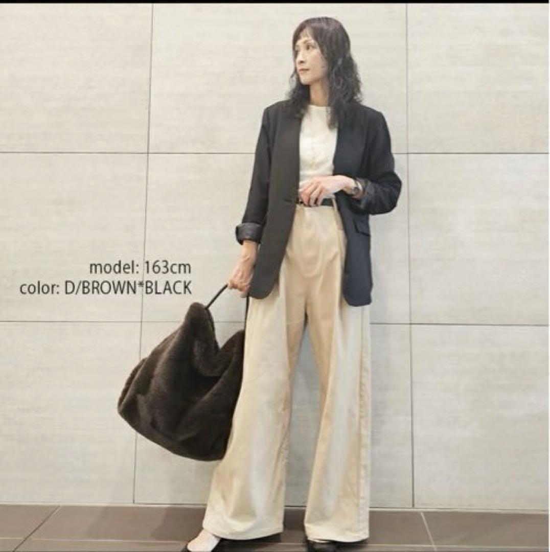 【未使用品】VIOLAd'ORO エコファー　レッキス バッグ ブラウン