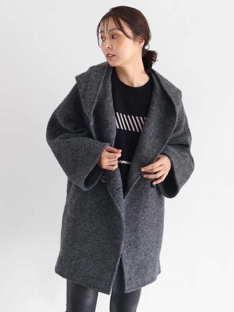 新品タグ付き clove 圧縮ウールフードコート 福袋 ヤマダヤ クローヴ 完売