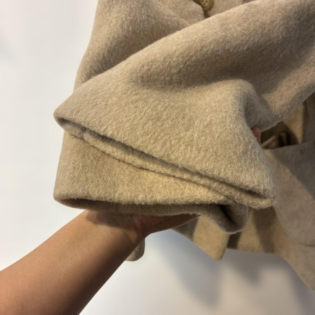 bulle de savonウールカシミヤメルトンセーラーカラーコート　ベージュ