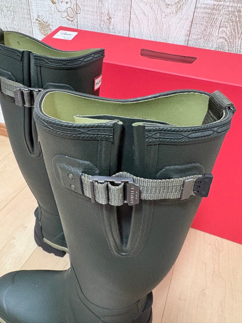 専用 25.5〜26㎝☆新品HUNTERレインブーツUK7 ハンターバルモバル