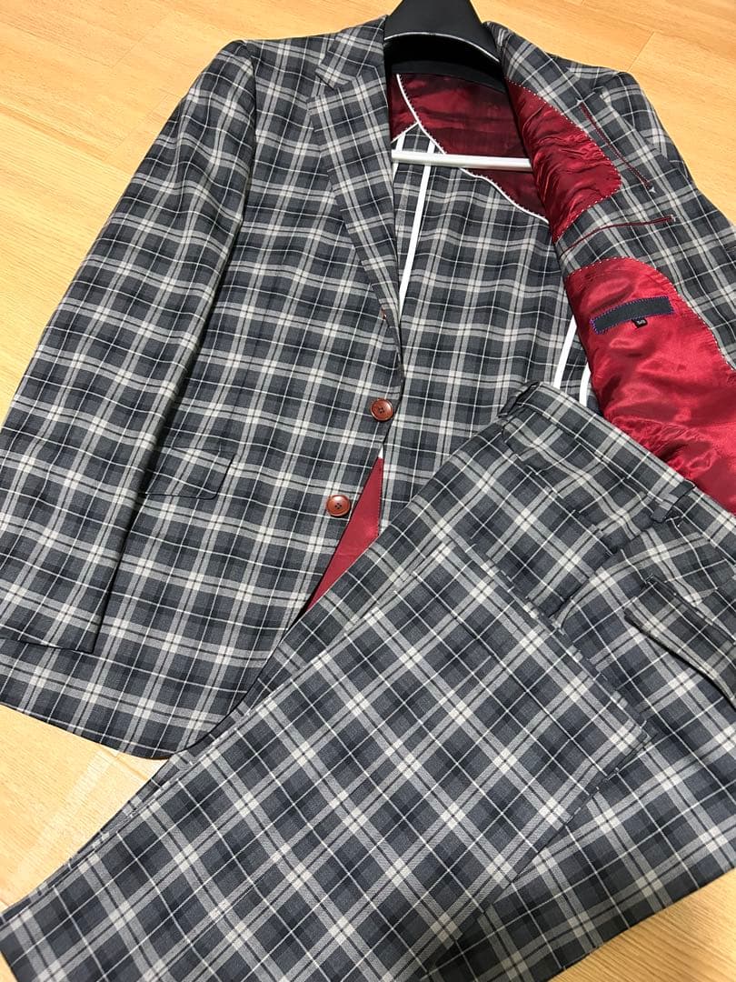 未使用　アルジルベルト　サキソニーフランネルウール　スーツ　50