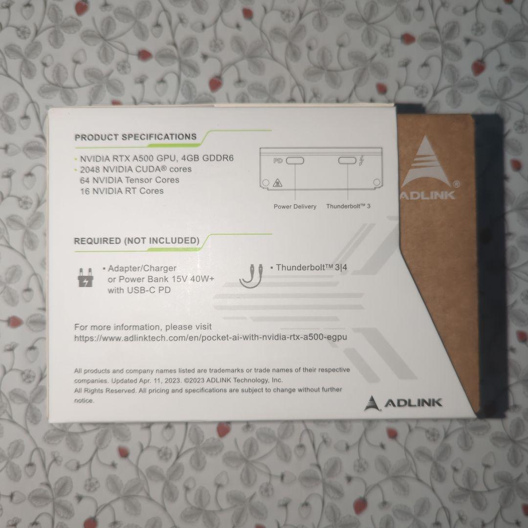 ADLINK Pocket AI/RTX A500/外付けGPU