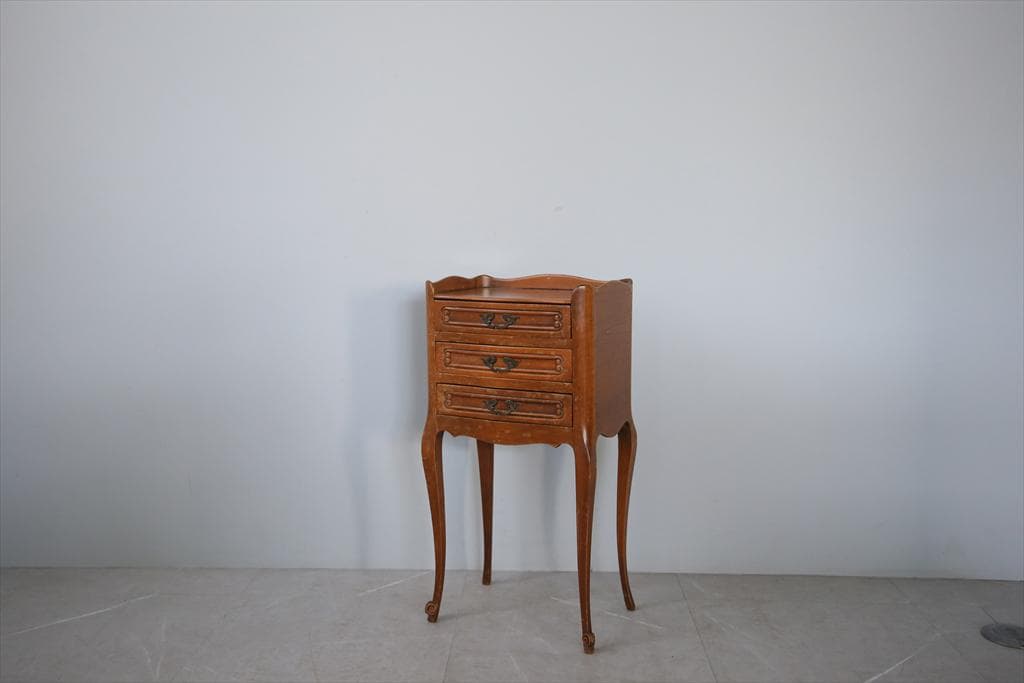 フランスアンティーク猫脚ベッドサイドキャビネット/ナイトテーブル机(91-236