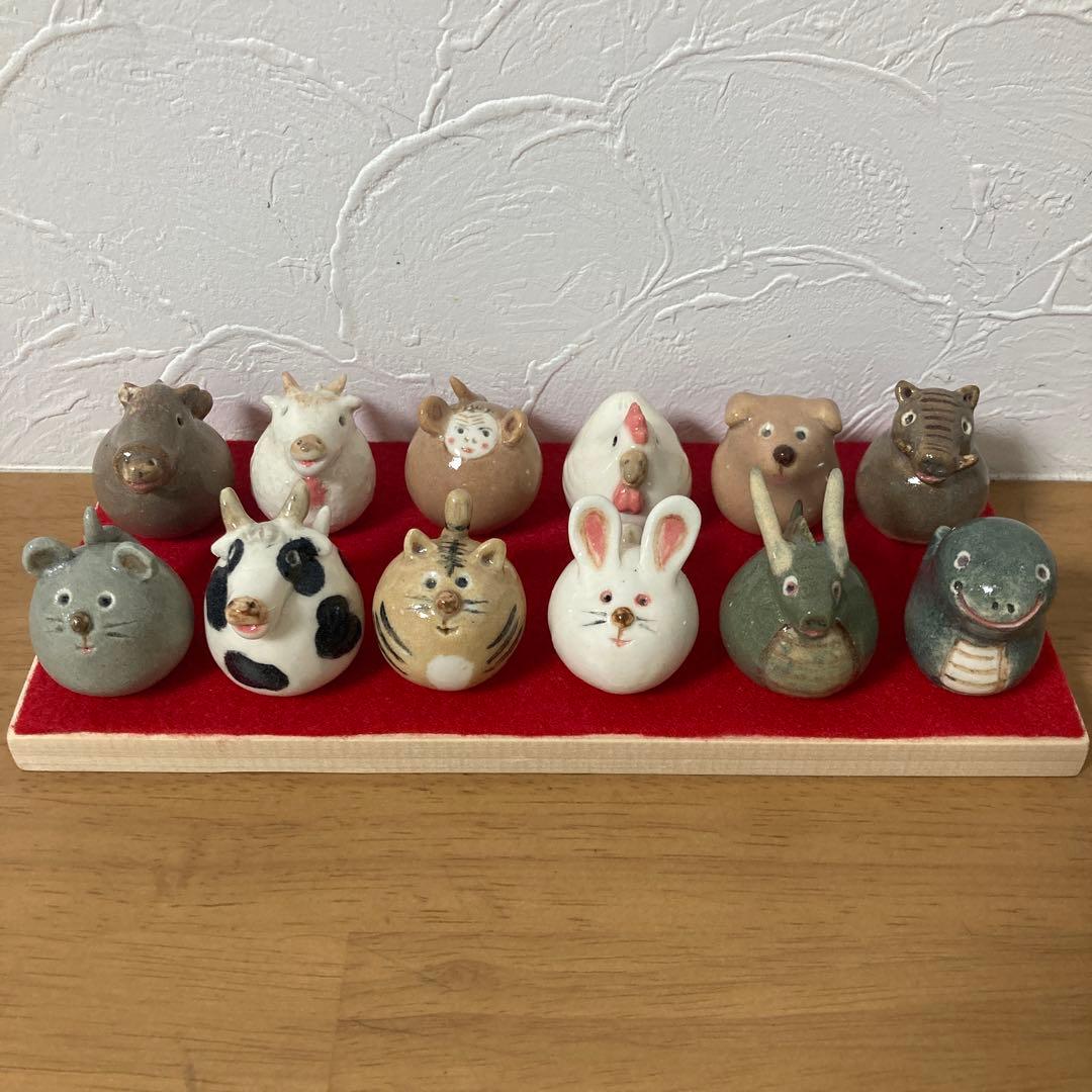 ハンドメイド 陶器 置物 十二支 干支 正月飾り 午
