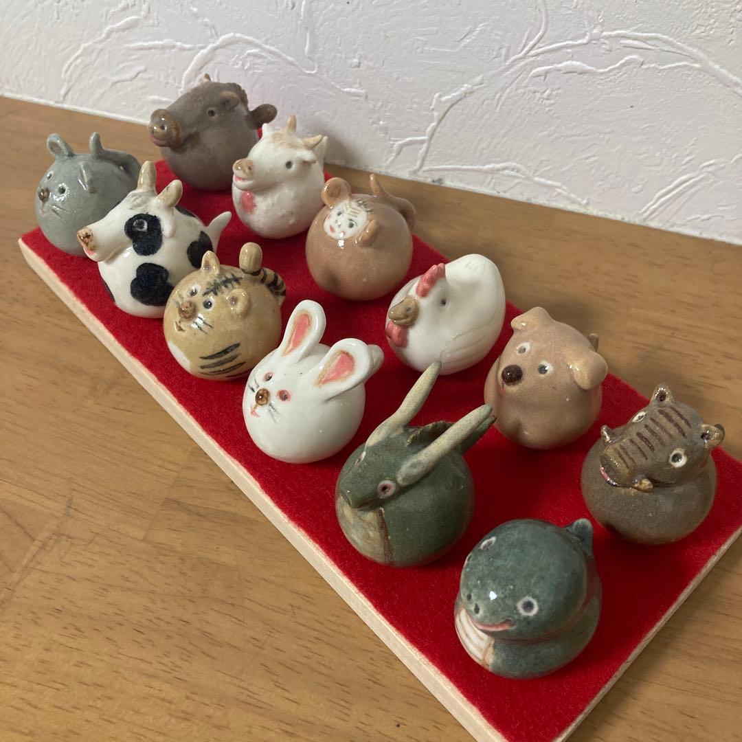 ハンドメイド 陶器 置物 十二支 干支 正月飾り 午