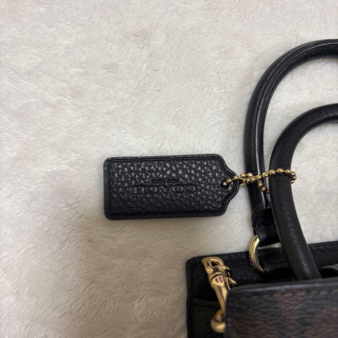 COACH ショルダーバッグ ダークブラウン/ブラック