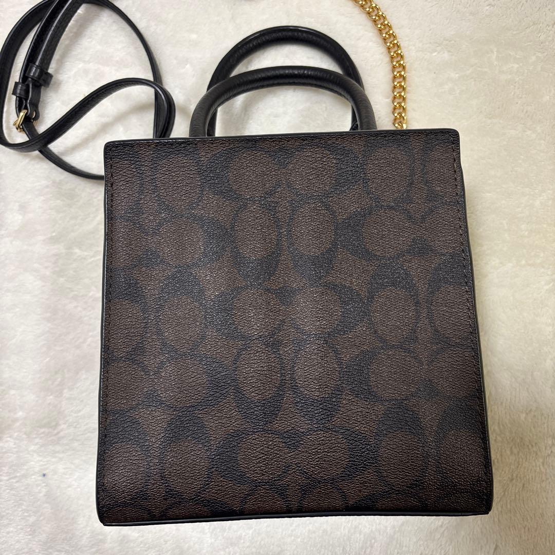 COACH ショルダーバッグ ダークブラウン/ブラック