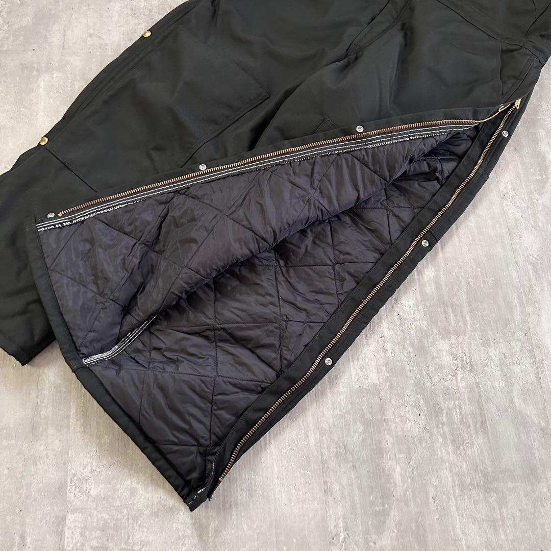 P276【42R】【ダブルニー】カーハート 防寒つなぎ 中綿入り 黒 メキシコ製