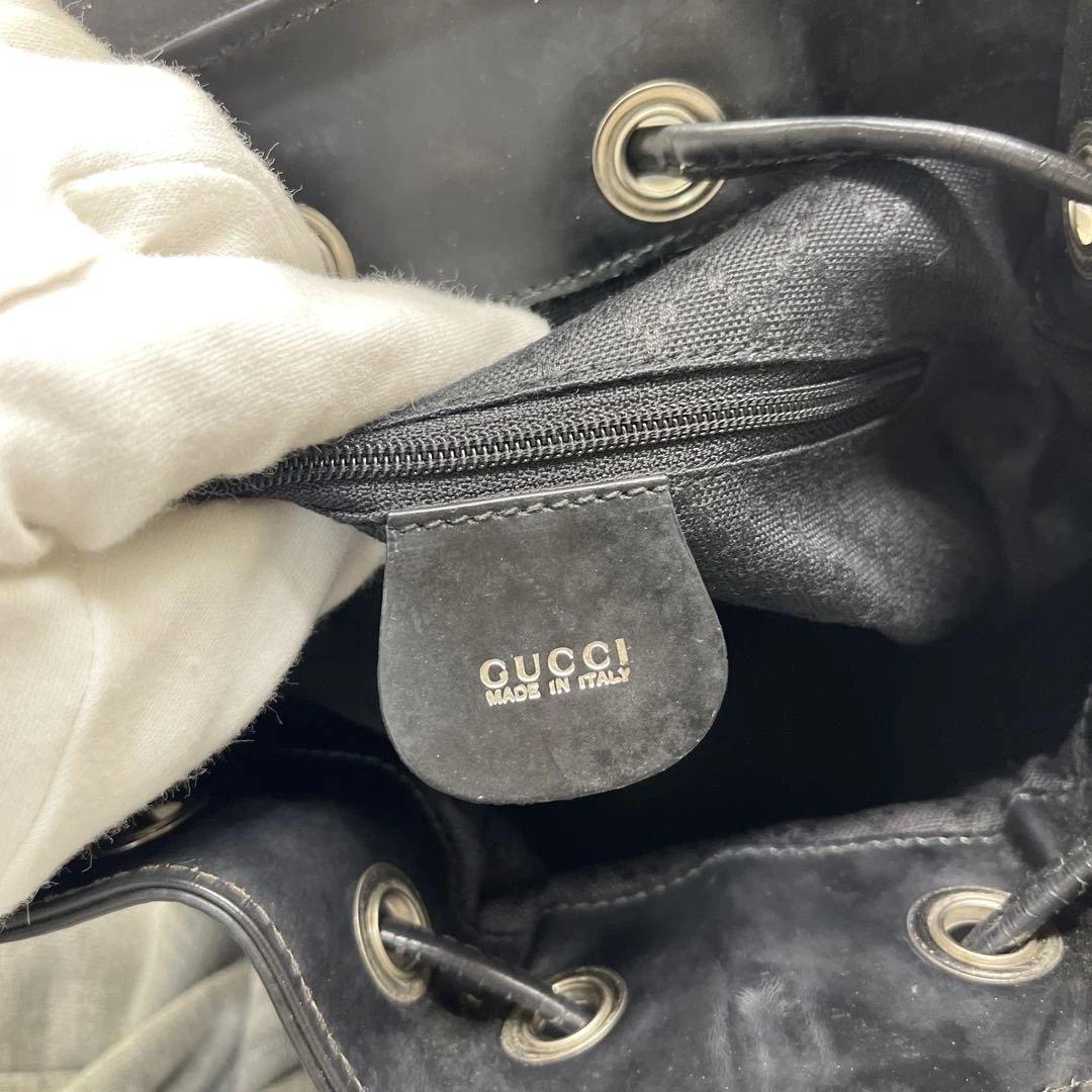 美品 GUCCI バンブー 巾着 2way ワンショルダー ナイロン グッチ
