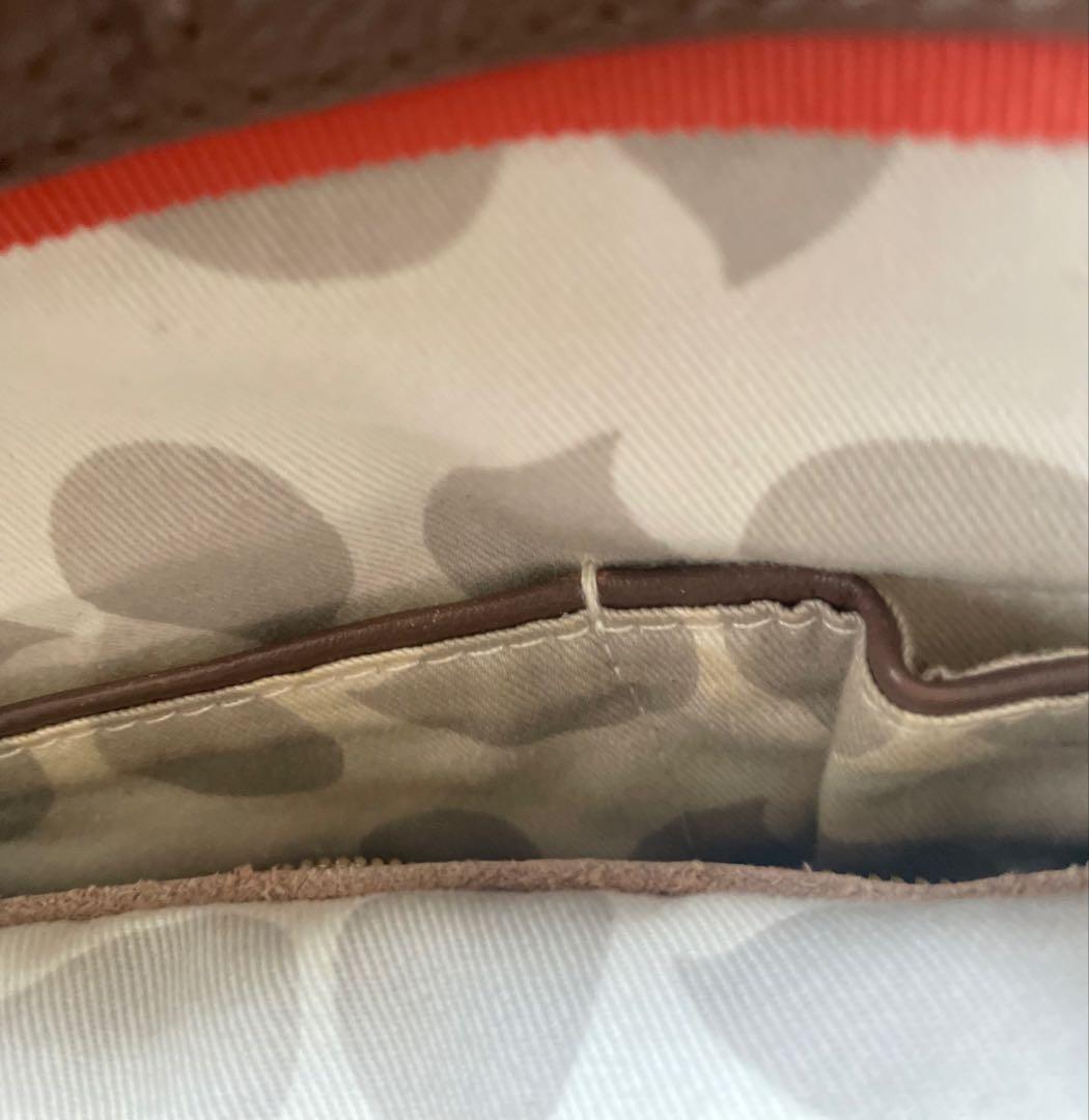 ヘレンカミンスキー　レザーハンドル　ラフィア ショルダーバッグ　ベージュ