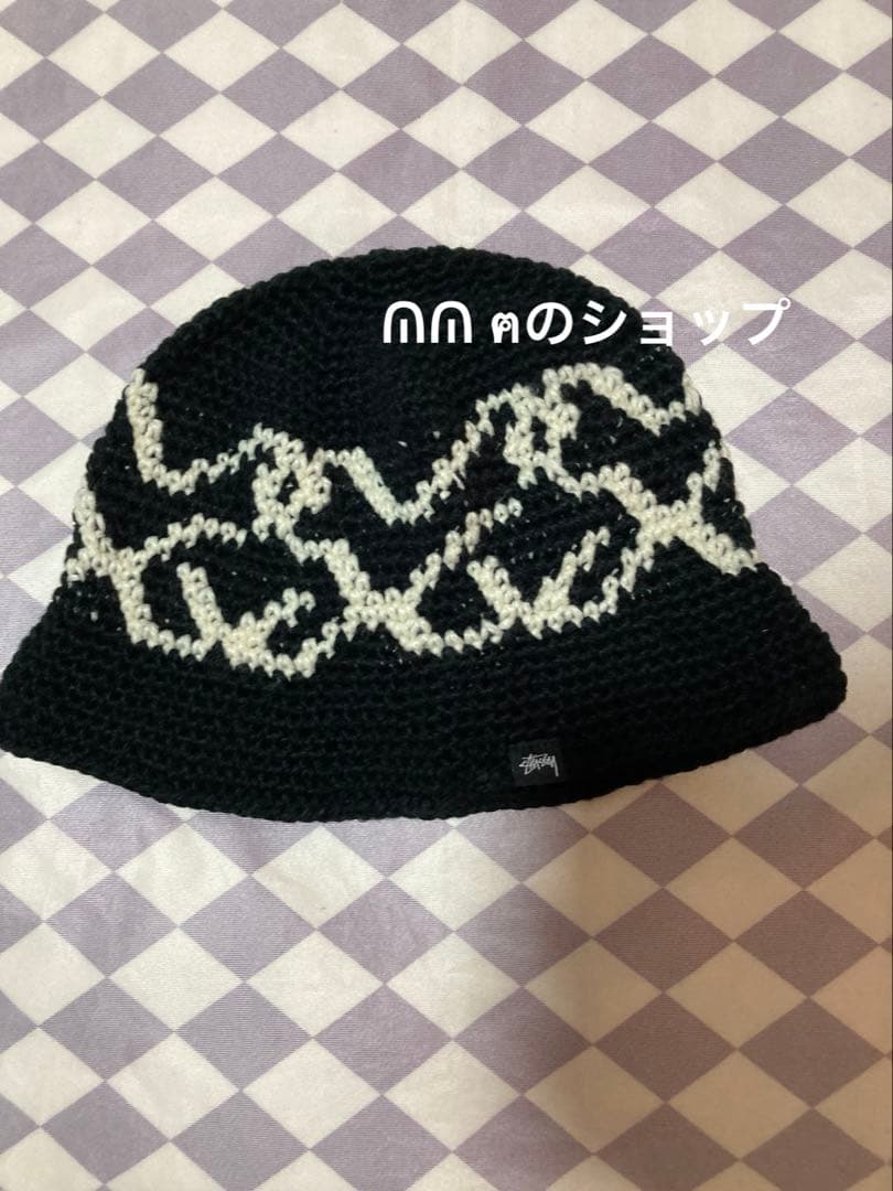 STUSSY BUCKET HAT CHECKER ニット帽 ハット