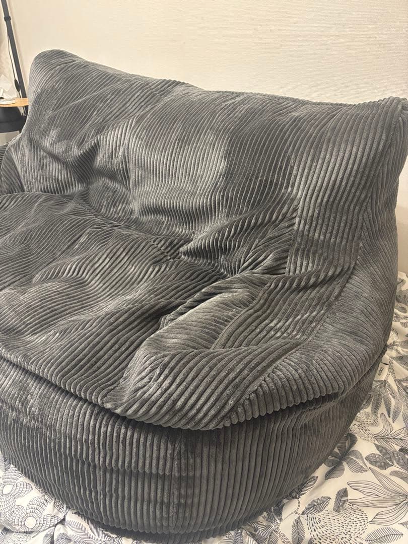 LOOSY 2人掛けビーズソファ チャコール