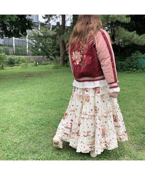 アンジェリークローズ刺繍入りリバーシブルブルゾン★PINKHOUSEピンクハウス