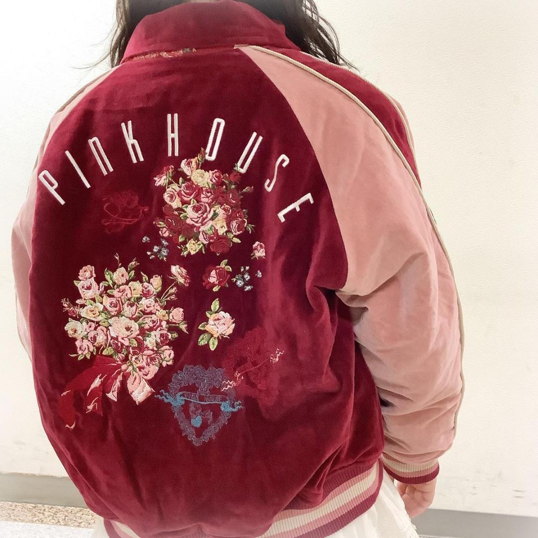 アンジェリークローズ刺繍入りリバーシブルブルゾン★PINKHOUSEピンクハウス