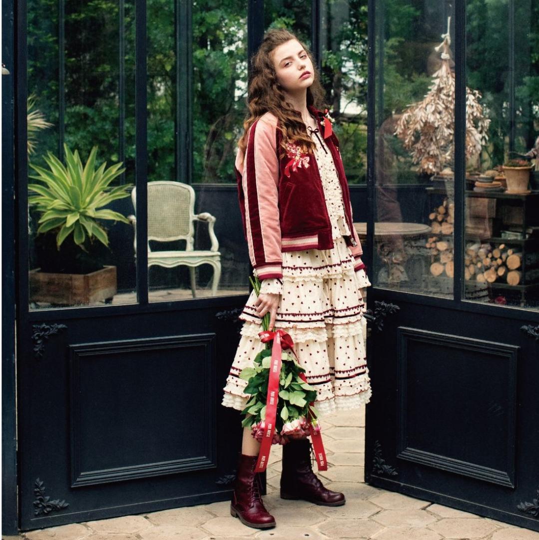 アンジェリークローズ刺繍入りリバーシブルブルゾン★PINKHOUSEピンクハウス