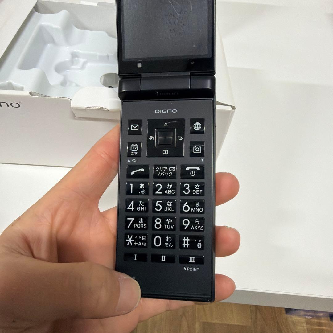 ニ*コ様 美品 SIMロック解除可 701KC ガラホ 通信確認済 ワンセグ