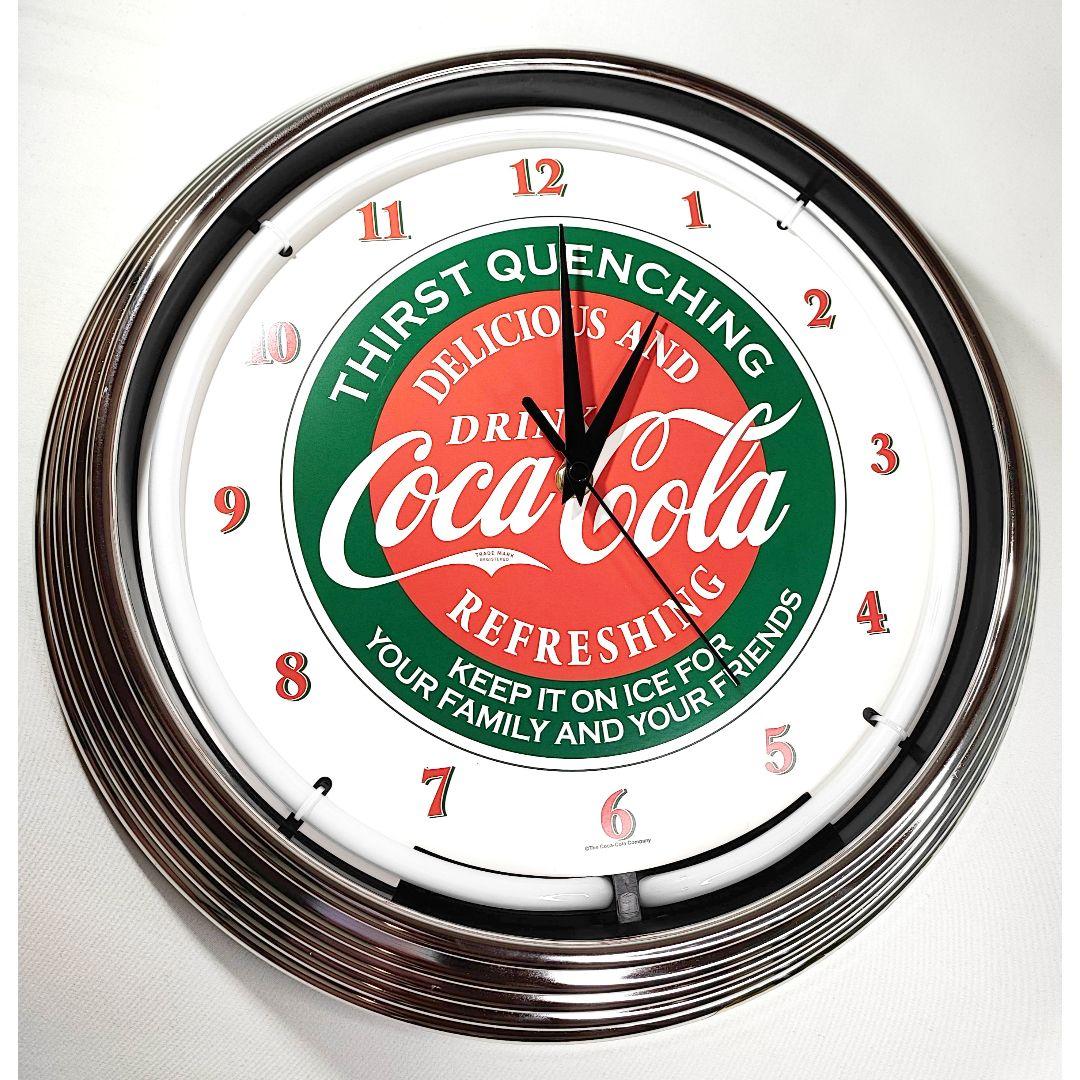 訳あり ネオン 壁掛け時計 コカコーラ レトロ 完動品 インテリア
