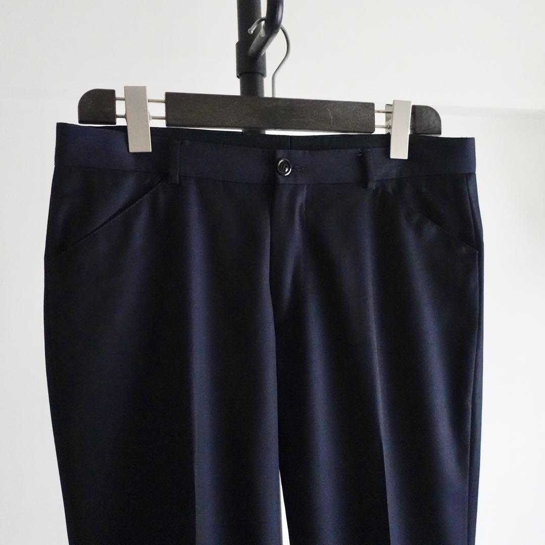 【イタリア製】EMPORIO ARMANI ウールソラーロ　セミワイドスラックス