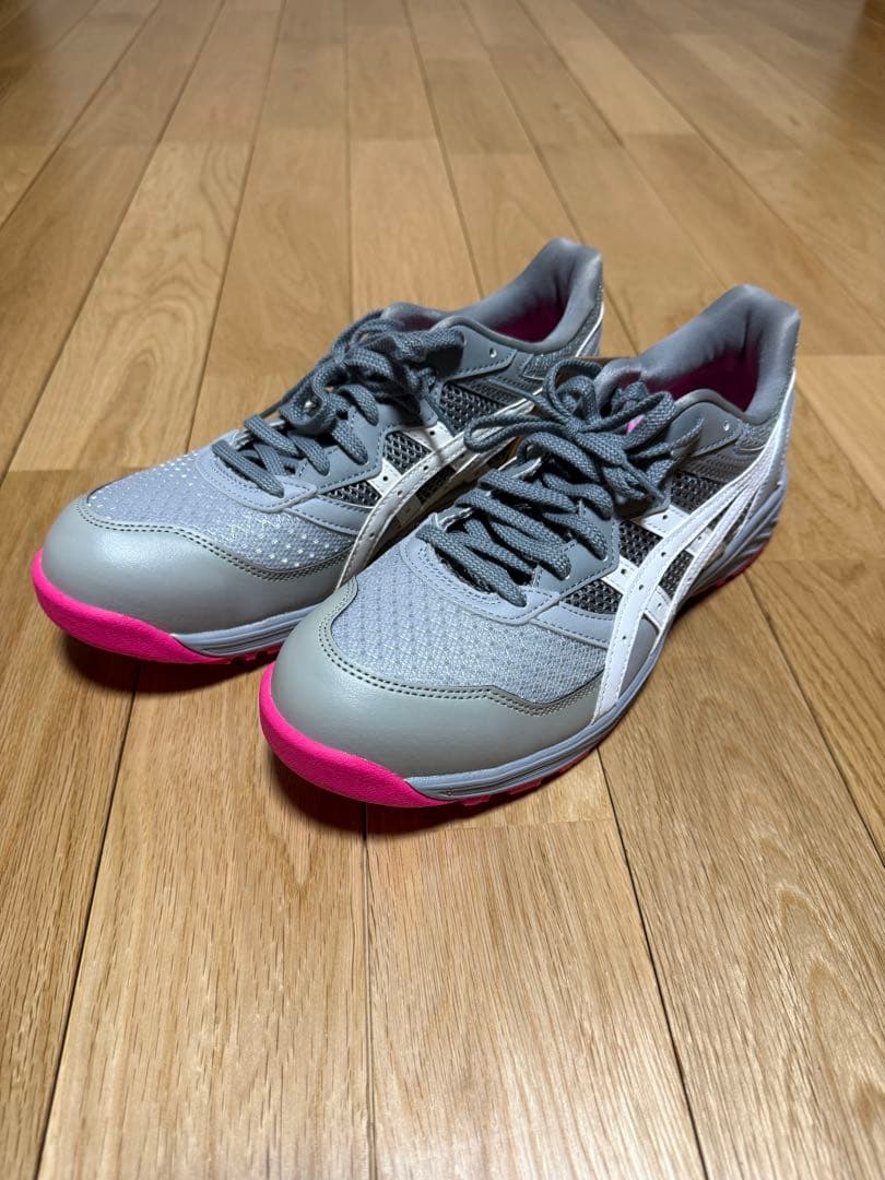 ASICS 安全靴 26.0cm CP210 ミッドグレー×ホワイト