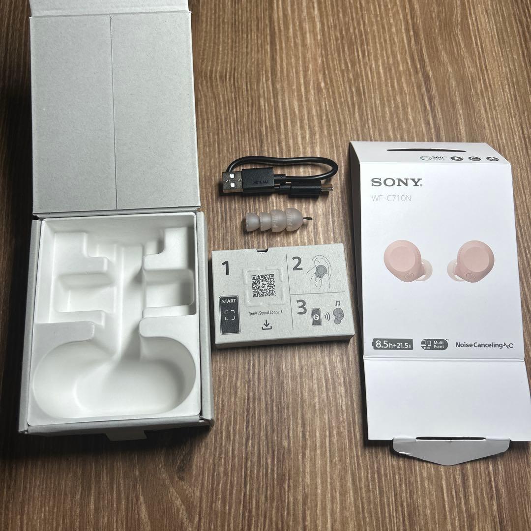SONY ワイヤレスイヤホン WF-C710N ピンク