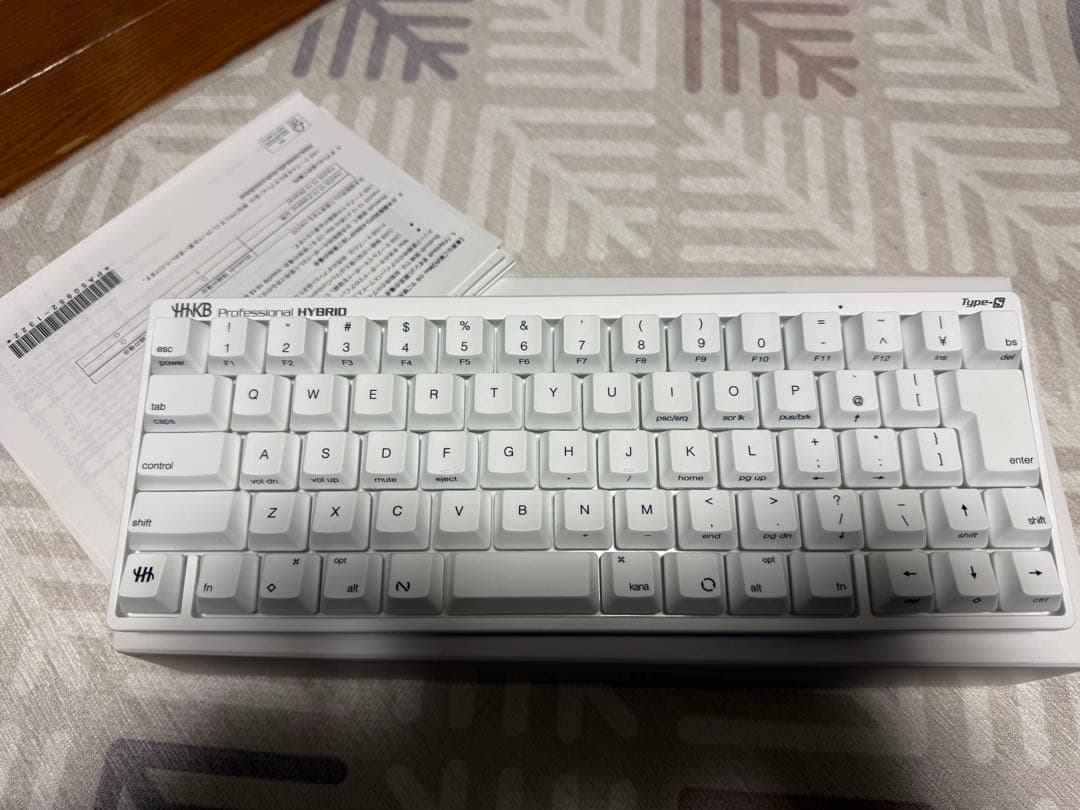 be様用HHKB 日本語雪　➕キーキャップ墨