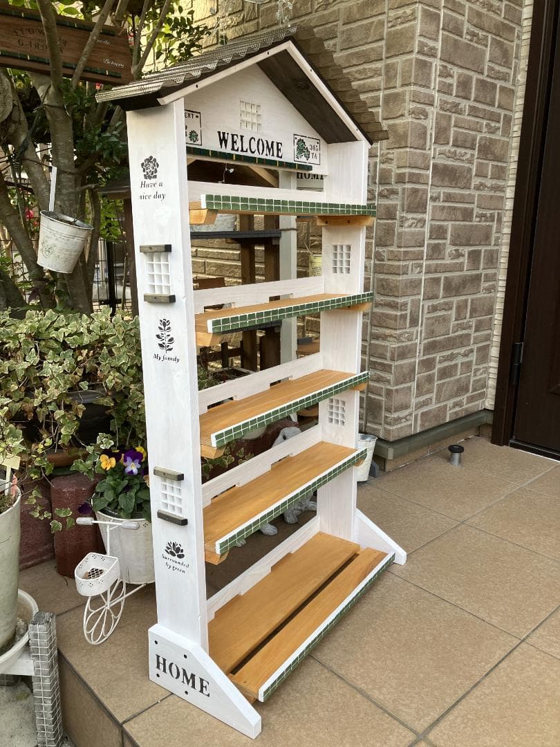 No17 断捨離り子❣️『プロフ必読』 商品三角お屋根 white　5段