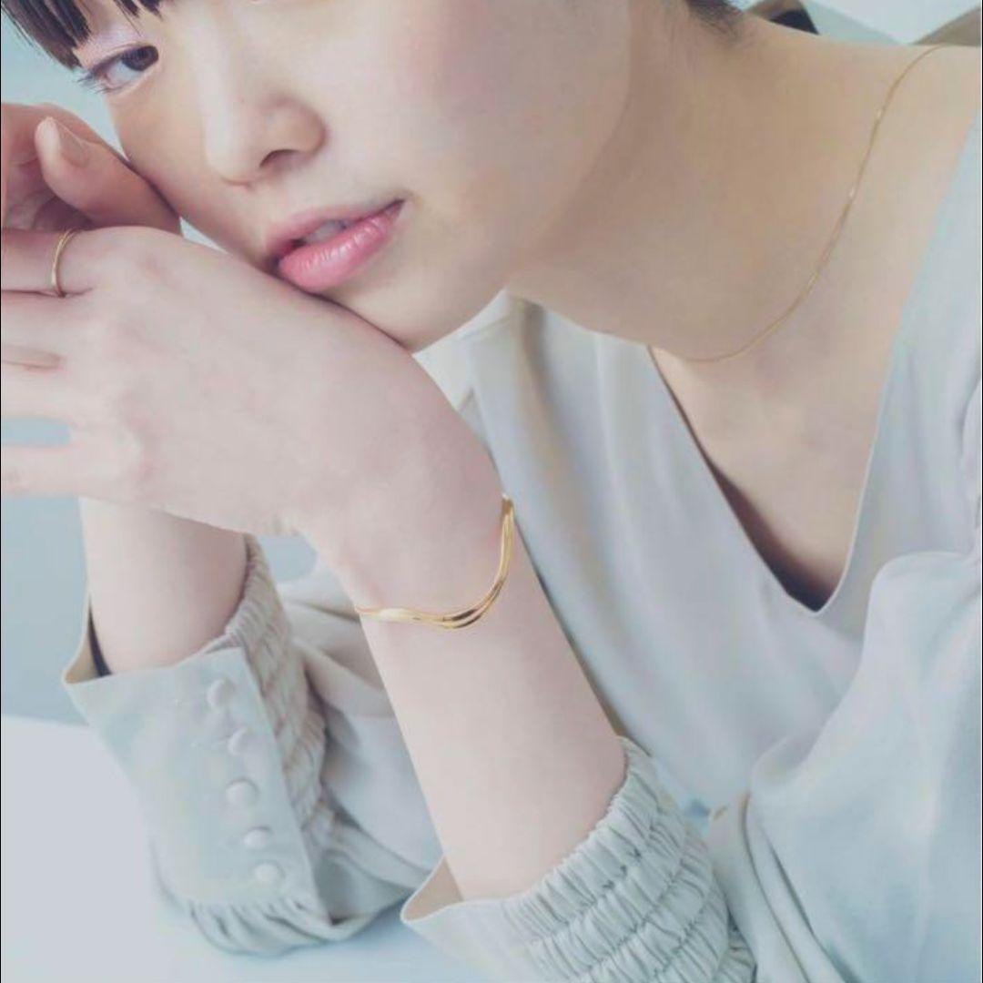 ete ウォーターフロー バングル　ゴールド　ブレスレット　エテ　美品