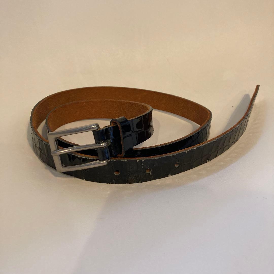 JUNYA WATANABE ブラックレザーベルト